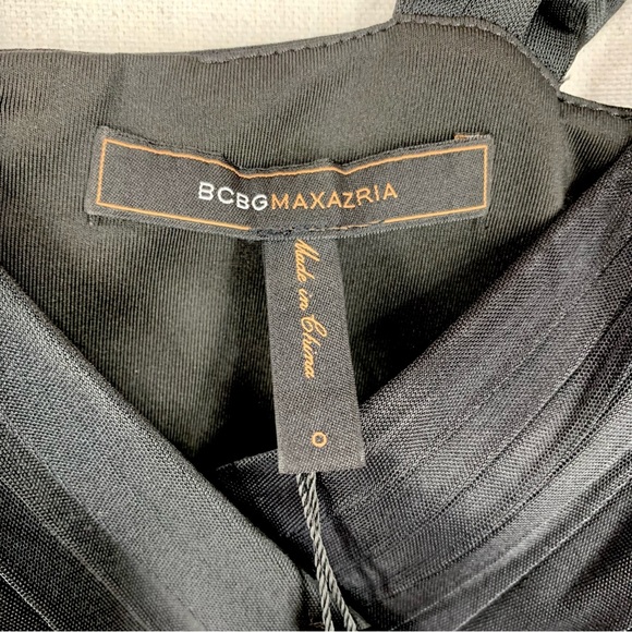 BCBGMaxAzria~NWOT~Womens Sleeveless Black Metallic Party/Cocktail Mini Dress~Sz0 - Picture 11 of 14